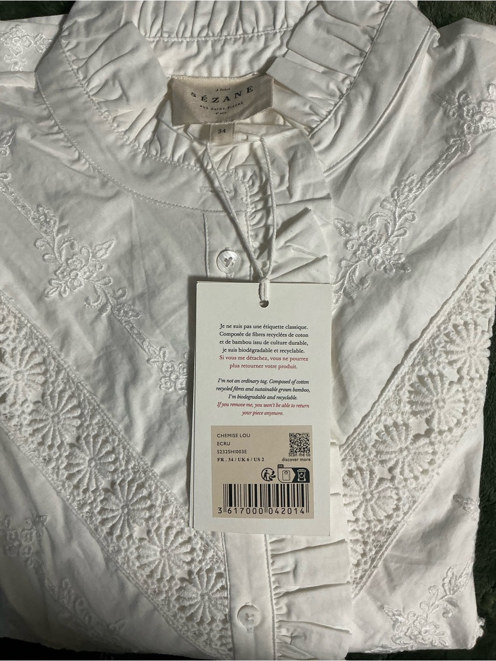 Chemise Lou (ecru) - Picture 3 of 3